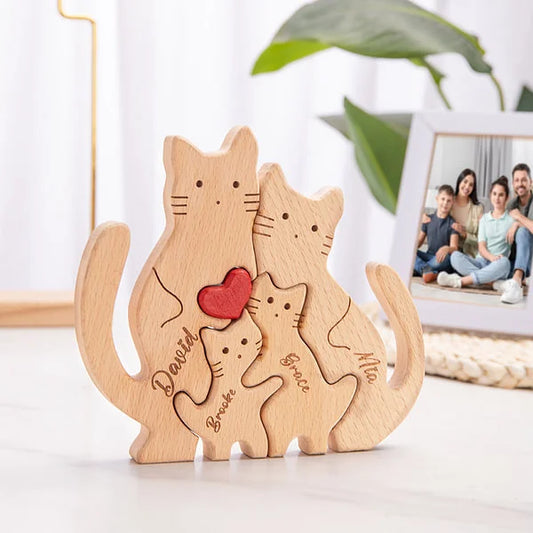 Puzzle famille de chats